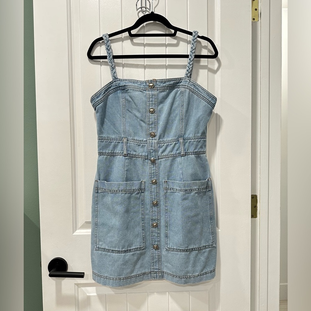 Stories Braided Straps Denim Dress